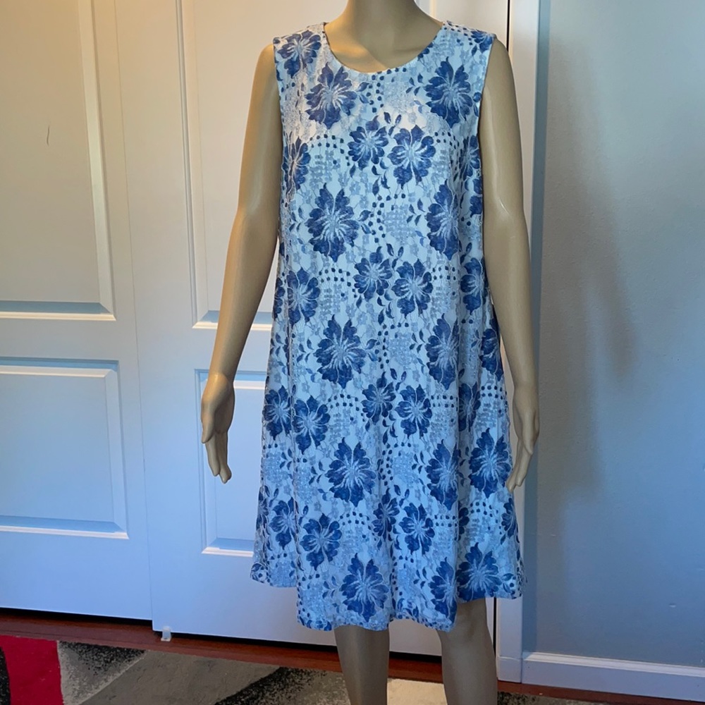 Eliza J lace trapeze dress